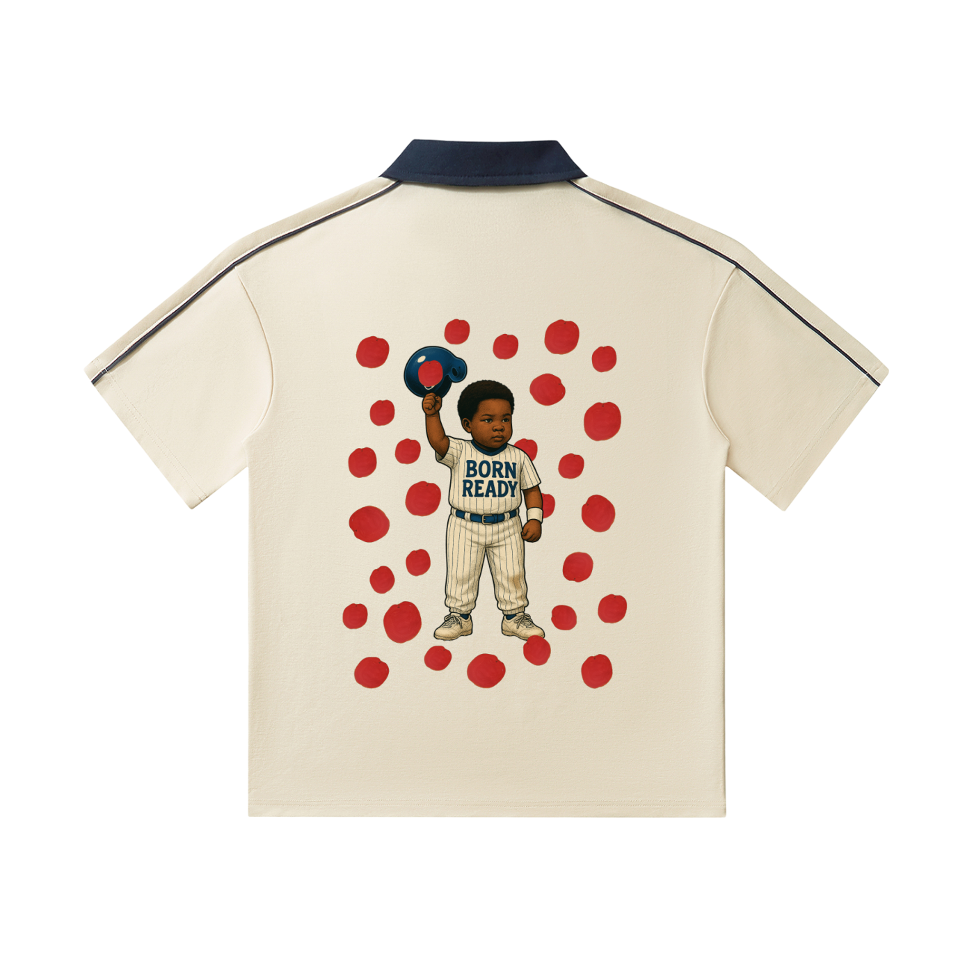 Contrast Collar Short-Sleeve Polo Shirt