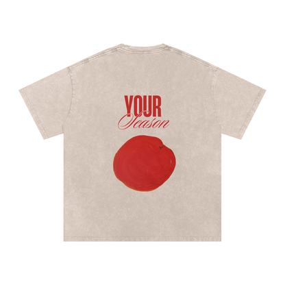 Snow Washed Oversized Cotton T-Shirt