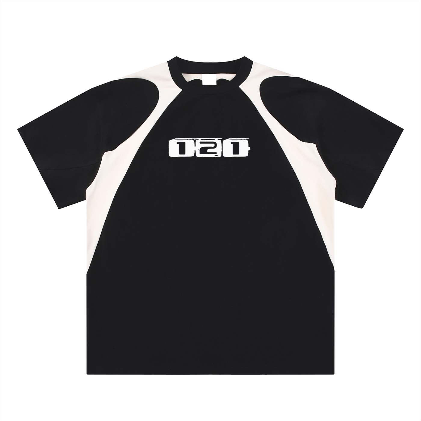 Contrast Panel Cotton T-Shirt