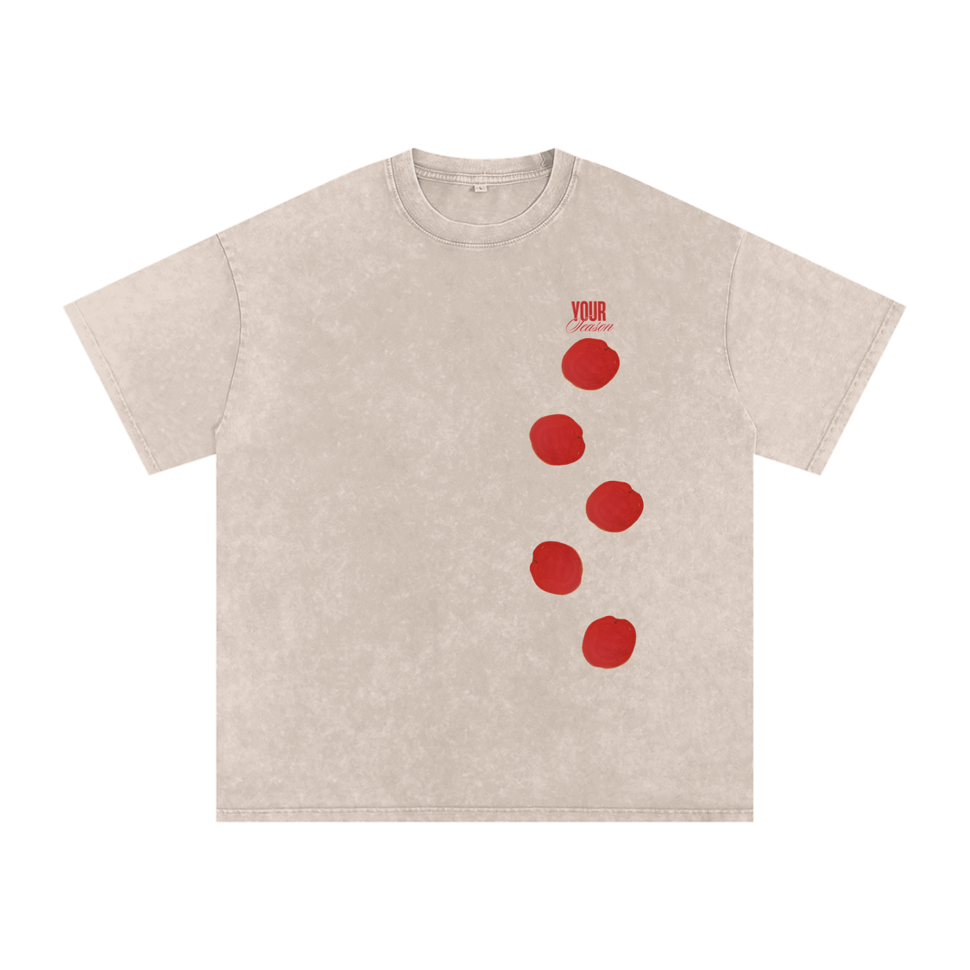 Snow Washed Oversized Cotton T-Shirt