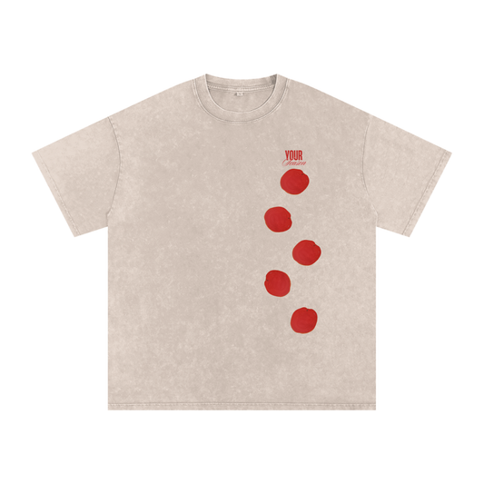 Snow Washed Oversized Cotton T-Shirt