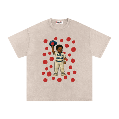 Snow Washed Oversized Cotton T-Shirt